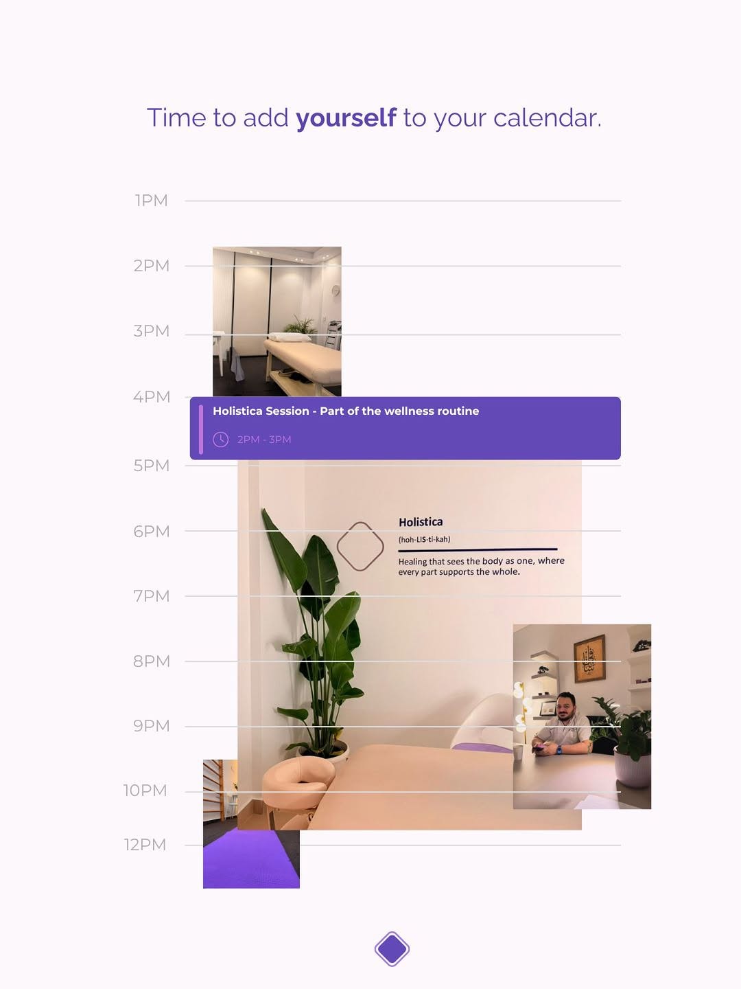 A healthier routine starts with one booking. Add Holistica to your calendar. Your body will thank you.